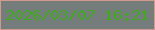 文字の大きさ：2、枠の色：d2998c、背景の色：747d7b、文字の色：3da91b 無料ブログパーツのブログ時計