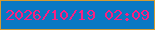 文字の大きさ：2、枠の色：d29b32、背景の色：0978c3、文字の色：fa1f82 無料ブログパーツのブログ時計