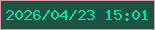 文字の大きさ：3、枠の色：d29ca6、背景の色：1c5345、文字の色：05e4a3 無料ブログパーツのブログ時計