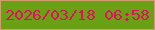 文字の大きさ：1、枠の色：d29d6e、背景の色：6aa013、文字の色：e30f5e 無料ブログパーツのブログ時計