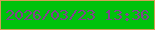 文字の大きさ：5、枠の色：d29f54、背景の色：00c20c、文字の色：82428e 無料ブログパーツのブログ時計