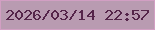文字の大きさ：3、枠の色：d29fc3、背景の色：b99bb1、文字の色：55254a 無料ブログパーツのブログ時計