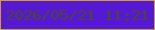 文字の大きさ：2、枠の色：d2a01a、背景の色：5518d6、文字の色：4d472c 無料ブログパーツのブログ時計
