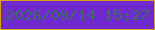 文字の大きさ：5、枠の色：d2a01d、背景の色：6e2ace、文字の色：3d6b64 無料ブログパーツのブログ時計