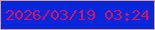 文字の大きさ：5、枠の色：d2a08e、背景の色：0626dc、文字の色：cf1366 無料ブログパーツのブログ時計