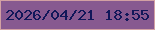 文字の大きさ：4、枠の色：d2a0a3、背景の色：875990、文字の色：11175a 無料ブログパーツのブログ時計