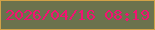 文字の大きさ：4、枠の色：d2a247、背景の色：6b724d、文字の色：f21272 無料ブログパーツのブログ時計
