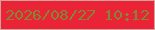 文字の大きさ：3、枠の色：d2a29d、背景の色：eb2336、文字の色：818735 無料ブログパーツのブログ時計