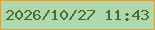 文字の大きさ：5、枠の色：d2a543、背景の色：add9ac、文字の色：506933 無料ブログパーツのブログ時計