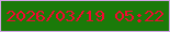 文字の大きさ：5、枠の色：d2a5e6、背景の色：1b7a09、文字の色：f30831 無料ブログパーツのブログ時計