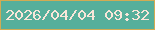 文字の大きさ：3、枠の色：d2ab53、背景の色：56af9b、文字の色：f8e6d9 無料ブログパーツのブログ時計
