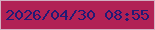 文字の大きさ：5、枠の色：d2afc1、背景の色：b12155、文字の色：221a75 無料ブログパーツのブログ時計