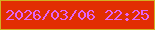 文字の大きさ：5、枠の色：d2b023、背景の色：e22e02、文字の色：e264f6 無料ブログパーツのブログ時計