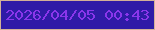 文字の大きさ：3、枠の色：d2b198、背景の色：2f1ba7、文字の色：8a36eb 無料ブログパーツのブログ時計