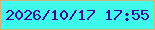 文字の大きさ：3、枠の色：d2b27e、背景の色：3efaeb、文字の色：40039c 無料ブログパーツのブログ時計