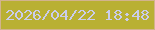 文字の大きさ：2、枠の色：d2b38d、背景の色：b9b033、文字の色：cacdec 無料ブログパーツのブログ時計