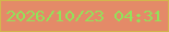 文字の大きさ：2、枠の色：d2b64d、背景の色：e48a68、文字の色：93e15a 無料ブログパーツのブログ時計