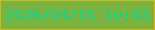 文字の大きさ：2、枠の色：d2b818、背景の色：7bb341、文字の色：0fd48d 無料ブログパーツのブログ時計