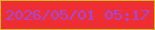 文字の大きさ：2、枠の色：d2b825、背景の色：ef2e34、文字の色：a546dc 無料ブログパーツのブログ時計