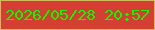 文字の大きさ：1、枠の色：d2b959、背景の色：d34031、文字の色：14f500 無料ブログパーツのブログ時計