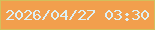 文字の大きさ：2、枠の色：d2bf5c、背景の色：f29f4d、文字の色：ddf0f5 無料ブログパーツのブログ時計
