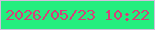文字の大きさ：5、枠の色：d2bfdd、背景の色：24ee7e、文字の色：d63f79 無料ブログパーツのブログ時計