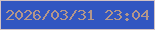 文字の大きさ：1、枠の色：d2c2c4、背景の色：3256c1、文字の色：b3968b 無料ブログパーツのブログ時計
