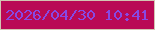 文字の大きさ：4、枠の色：d2c5b2、背景の色：b90955、文字の色：8749e4 無料ブログパーツのブログ時計