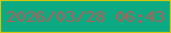 文字の大きさ：3、枠の色：d2c60e、背景の色：0baa82、文字の色：b35e59 無料ブログパーツのブログ時計