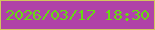 文字の大きさ：5、枠の色：d2c65d、背景の色：b042a7、文字の色：66da12 無料ブログパーツのブログ時計