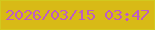 文字の大きさ：3、枠の色：d2c91f、背景の色：d8ba16、文字の色：be5cc2 無料ブログパーツのブログ時計