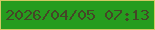 文字の大きさ：4、枠の色：d2c964、背景の色：269c1e、文字の色：454627 無料ブログパーツのブログ時計