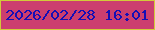 文字の大きさ：2、枠の色：d2ca3a、背景の色：cc3e6f、文字の色：150eb5 無料ブログパーツのブログ時計