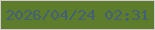 文字の大きさ：3、枠の色：d2cacf、背景の色：5d7d2d、文字の色：436078 無料ブログパーツのブログ時計