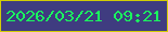 文字の大きさ：1、枠の色：d2cd05、背景の色：3f3c80、文字の色：1af95e 無料ブログパーツのブログ時計