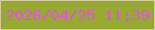 文字の大きさ：2、枠の色：d2cd9a、背景の色：96aa30、文字の色：eb4ff1 無料ブログパーツのブログ時計