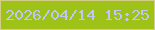 文字の大きさ：2、枠の色：d2cf84、背景の色：9ec217、文字の色：bec8f7 無料ブログパーツのブログ時計