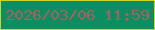 文字の大きさ：4、枠の色：d2d325、背景の色：0f8d62、文字の色：a46360 無料ブログパーツのブログ時計