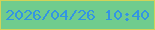 文字の大きさ：4、枠の色：d2d358、背景の色：70cc8e、文字の色：3395e2 無料ブログパーツのブログ時計