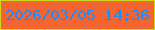 文字の大きさ：1、枠の色：d2d420、背景の色：f36433、文字の色：178dff 無料ブログパーツのブログ時計