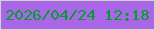 文字の大きさ：5、枠の色：d2d4ce、背景の色：a966e7、文字の色：009f2b 無料ブログパーツのブログ時計