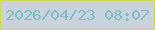 文字の大きさ：4、枠の色：d2d54d、背景の色：c9d2dd、文字の色：7abbc9 無料ブログパーツのブログ時計