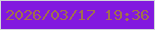 文字の大きさ：3、枠の色：d2d6da、背景の色：8219df、文字の色：a16f4e 無料ブログパーツのブログ時計