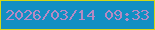 文字の大きさ：2、枠の色：d2d817、背景の色：128fc3、文字の色：b58ac3 無料ブログパーツのブログ時計