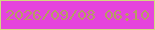 文字の大きさ：1、枠の色：d2da7f、背景の色：e544dd、文字の色：b79c64 無料ブログパーツのブログ時計