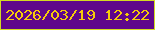 文字の大きさ：3、枠の色：d2db22、背景の色：5f078b、文字の色：f6cc08 無料ブログパーツのブログ時計