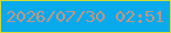 文字の大きさ：5、枠の色：d2db34、背景の色：08aaec、文字の色：c19683 無料ブログパーツのブログ時計
