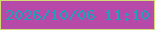文字の大きさ：4、枠の色：d2db74、背景の色：b74aa8、文字の色：20a0ba 無料ブログパーツのブログ時計