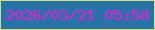 文字の大きさ：4、枠の色：d2dc82、背景の色：2574a5、文字の色：f317dc 無料ブログパーツのブログ時計