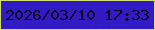 文字の大きさ：4、枠の色：d2df6f、背景の色：321bc5、文字の色：0b0124 無料ブログパーツのブログ時計